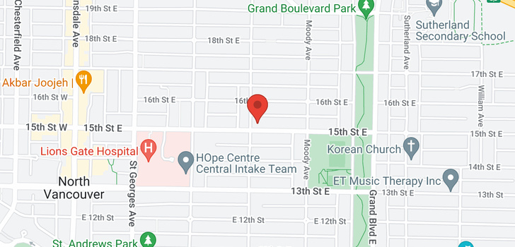 map of 408 E 15TH STREET